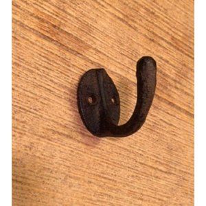 ONE (1) Small 1 1/2" tall Cast Iron Robe / Coat Hook One (1) 0170-01203
